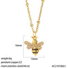 Stainless Steel Chain Necklace with Colorful Pendant Designs - Image 9