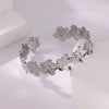 Stainless Steel Bracelet For Women Men Aesthetic Flower Leaf Bangle Opening Gold Color Geometric Bangles Bracelets Jewelry - Image 29