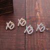 Hip Hop Cubic Zirconia Xo Letter Pendant Earrings Necklace Set for Men and Women Jewelry - Image 5