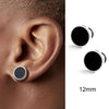 Men's Earings Titanium Steel Round Black Oil Drip Stud Earrings For Men Korean Stainless Steel Punk Jewelry Accessories - Image 10