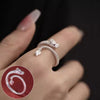 Silver Open Finger Ring Flower Leaf Design Green Golden Vintage Stackable For Women Girl Jewelry Gift - Image 40
