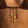 Stainless Steel Boho Summer Beach Sun Starfish Pearl Tassel Bikini Pendant For Women Red Coral Shell Seahorse Swimwear Accessory - Image 2