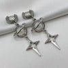 Neptune earrings grunge jewelry y2k alt goth edgy punk star silvery dangly - Image 3