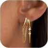 Gold-Plated Irregular Claw Shaped Earrings Chain Earrings Elegant Tassel Earrings Jewelry Gifts for Women Design - Image 2