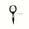 1-2 pairs Stainless Steel Men's Cone Pendant Earrings, Retro Punk Style Hip-hop Dangle Earrings For Men - Image 2