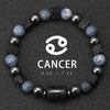 12 Constellation Blue Coral Lava Stone Stone Beads Bracelet For Men Couple Rope Friendship Zodiac - Image 15