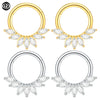 1Pc Titanium Nose Hoop Daith Earring Conch Helix Septum Piercing Clicker Segment Helix Rook Ear Piercings Women Body Jewelry 16G - Image 2