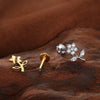 1PC Titanium Ear Cartilage Piercings Flat Back Stud Earring Internal Thread Butterfly Cross CZ Helix Tragus Piercing Jewelry 16G - Image 5