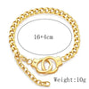 Simple all-in-one stainless steel couples handcuff bracelet for lovers Valentine's Day gift jewelry - Image 6