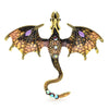 Enamel Dragon Brooches For Women Men 6-color Rhinestone Flying Legand Animal Party Office Brooch Pins Gifts - Image 5