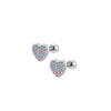 Cute Cubic Zirconia Screw Back Stud Earrings 316L Stainless Steel 20G - Image 8