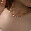 Zircon Eye Star Moon Pendant Necklace For Women Gold Pvd Plated Stainless Steel Party Necklace Jewelry - Image 4