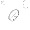 ZS 1PC Round Crystal Nose Piercing Silver Color Septum Ring Stainless Steel Nose Clicker Cartilage Piercing 20G Body Jewelry - Image 10