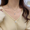 Shiny Butterfly Necklace Ladies Double Layer Clavicle Chain Necklace Jewelry for Ladies Gift - Image 3
