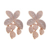 Natural Design Jewelry Full Paved Cubic Zirconia CZ Bloom Flower Sparking Bling Earring For Women Girl - Image 34
