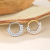 1/5PCS Titanium 16G CZ Hinged Clicker Segment Hoop Ring 8mm CZ Daith Earring Cartilage Conch Tragus Septum Nose Piercing Jewelry - Image 6
