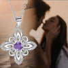 Thai Silver Witch Knot Necklace Wicca Witchcraft Necklace with Purple Cubic Zirconia Supernatural Jewelry for Women - Image 5