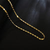 40-75cm Gold Color Charm 2mm Flat Chain Necklaces For Women Men Party Wedding Jewelry - Image 4