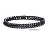 Stylish Double Curb Chain Bracelets for Men Boys,8/10/12/15mm Stainless Steel Miami Link Wristband,Punk Jewelry Gifts - Image 21