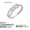 Three Slidable Zircon Pendant Necklace Bracelet Ring Gold Plated Stainless Steel Chain Necklaces Bracelets Rings Jewelry Set - Image 14
