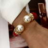 Sweet Pink Enamel Dropped Glaze Flower Texture Bracelet For Women Retro Leaf Star Floral Embossed Zircon Bangle Party Jewelry - Image 15