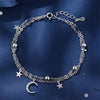 Silver Zircon Bracelets For Women Elegant Double Layer Star Moon Bracelet Party Wedding Anniversary Jewelry Gifts - Image 10