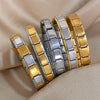 Greatera 9mm Width Italian Charm Stainless Steel Stretch Bracelets Bangles for Women Elastic Link Chain Wristband Jewelry - Image 1