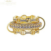 Iced Out Stack Chain Ring Gold Color Micro Paved CZ Engagement Band Multi Piece Stacking Finger Jewelry - Image 7