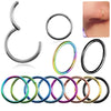 5pc 6/8/10mm Nose Ring Hinged Clicker Segment Nose Rings Helix Cartilage Septum Hoop Stainless Steel Seamless Earrings - Image 4