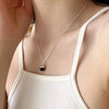 Silver Necklace Black Ball Simple Pendant Punk Geometric for Women Girl Jewelry Gift - Image 3