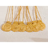 Exclusive 12 Constellation Pendant Necklace Stainless Steel Hammered Vintage Golden Plated Jewelry - Image 4