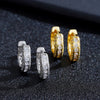 Hip Hop Round Hoop Earrings for Men Crystal Cubic Zirconia Versatile Male Jewelry Circle Earring Gift - Image 4