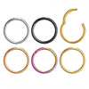 5pc 6/8/10mm Nose Ring Hinged Clicker Segment Nose Rings Helix Cartilage Septum Hoop Stainless Steel Seamless Earrings - Image 14