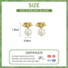 Gold Color Pearl Pendant Knot Stud Earrings for Women Classic Jewelry Light Silver Needle Accessories - Image 2