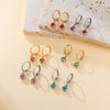 12 Month Birthstone Earrings Stainless Steel Gold Color Crystal Drop Earring for Women Jewelry Birthday Gifts - Image 3