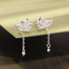 Silver Hollow Butterfly Stud Earrings For Women Jewelry Accessories Prevent Allergies - Image 2