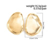 Ingemark Simple Metal Irregular Oval Stud Earrings Women Exaggerated Gold Color Geometric Earring Party Jewelry Gift - Image 5