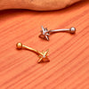 Titanium 16G CZ North Star Rook Earring 6mm 8mm 10mm 12mm Curved Barbell Eyebrow Cartilage Tragus Labret Piercing - Image 3
