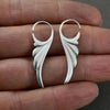 Simple Silver Color Metal Geometry Carving Wing Dangle Earrings for Women Jewelry - Image 1