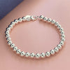 18-20CM Silver Bracelet 6MM Beads Women Wedding Party Gift Jewelry - Image 3