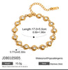 Minimalist Round White Zircon Double Layer Hollow Bracelet Pvd Stainless Steel Stackable Cuff Bangle Women - Image 9