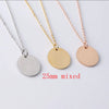 10Pcs 20mm 25mm Stainless Steel Mirror Polish Necklace Pvd Plating Round Disc Pendant Neckalce For Women's Jewelry - Image 7