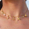 Starfish Shell Initial Necklace Gold Plated Stainless Steel Charm Necklaces Surfer Girl Summer Beach Gift - Image 23
