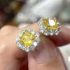 Simple and Elegant Square Cubic Zirconia Earrings Bling Yellow CZ Dangle Women Wedding Engagement Jewelry - Image 14