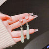 Classic Elegant Light Green Water Drop Resin Pendant Earrings For Women Girl Jewelry Accessories Gift - Image 2