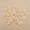 10-26PCS Alphabet Charms With Plastic Pearl Alloy Gold Color English Letter Pendant Necklace Bracelet Jewelry Accessory - Image 1
