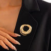 Stainless Steel Circle Brooches For Women Unisex 2-color Easy-match Casual Party Brooch Pins Gifts - Image 5