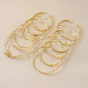 Multilayer Open Bangle Set 12 Pieces in Gold-Tone - Image 10