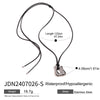 Geometric Pendant Necklace with Wax Cord and Metal Finish Options - Image 10
