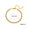 Stainless Steel Melsh Rope Paper Clip Link Figaro Waterwave Chain Gold Plated Bracelets Set Jewelry - Image 12